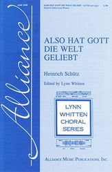Also Hat Gott Die Welt Geliebt SATB choral sheet music cover